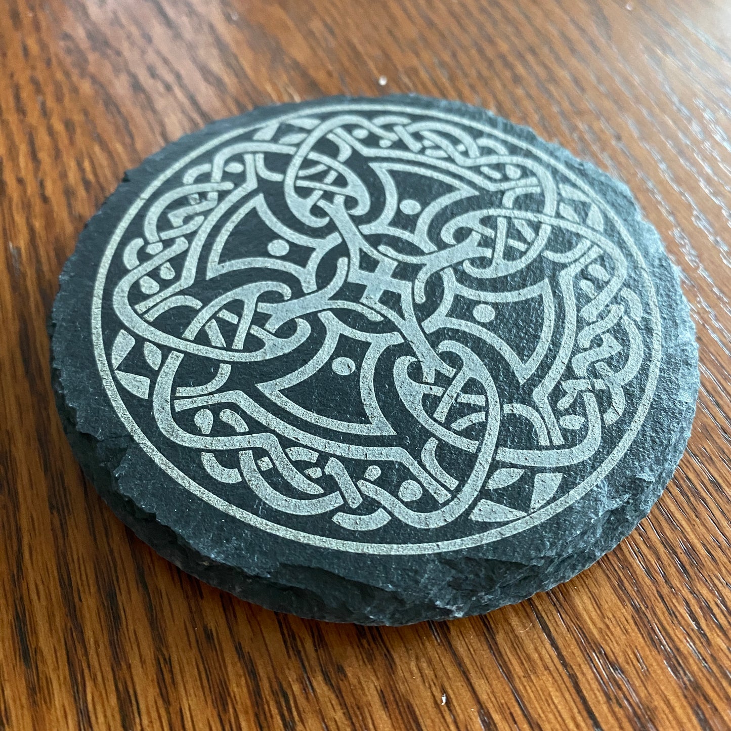 Celtic Knot Coaster - Laser-Engraved Slate