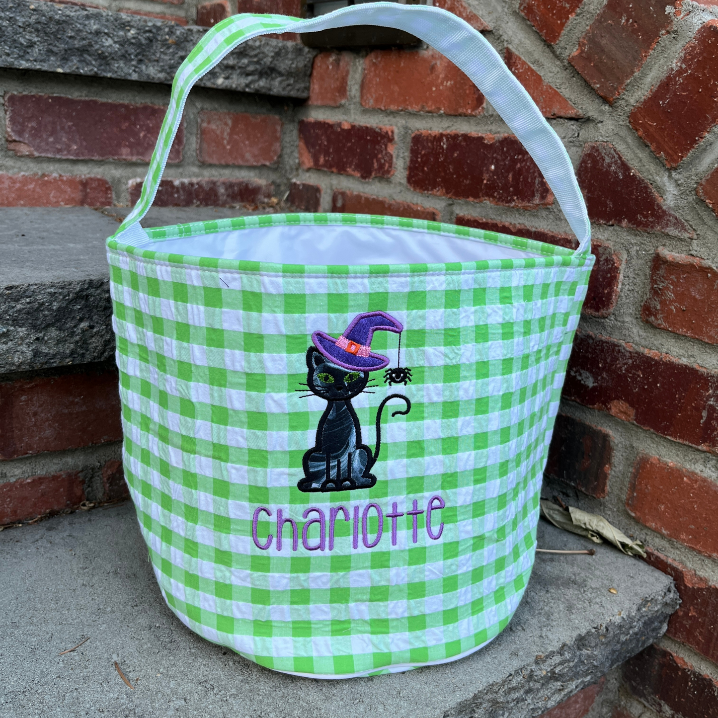 Embroidered Halloween Basket