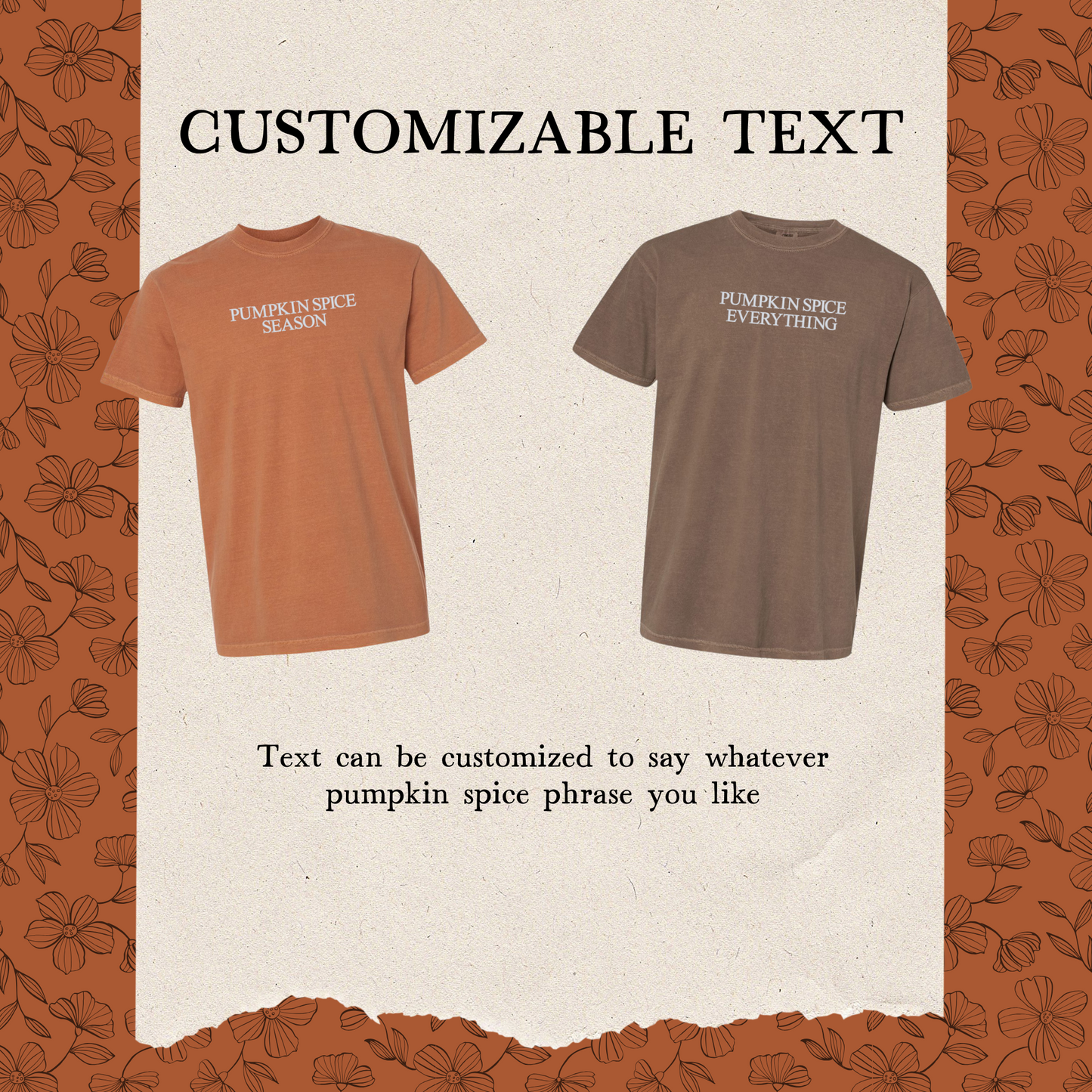 Embroidered Pumpkin Spice T-Shirt