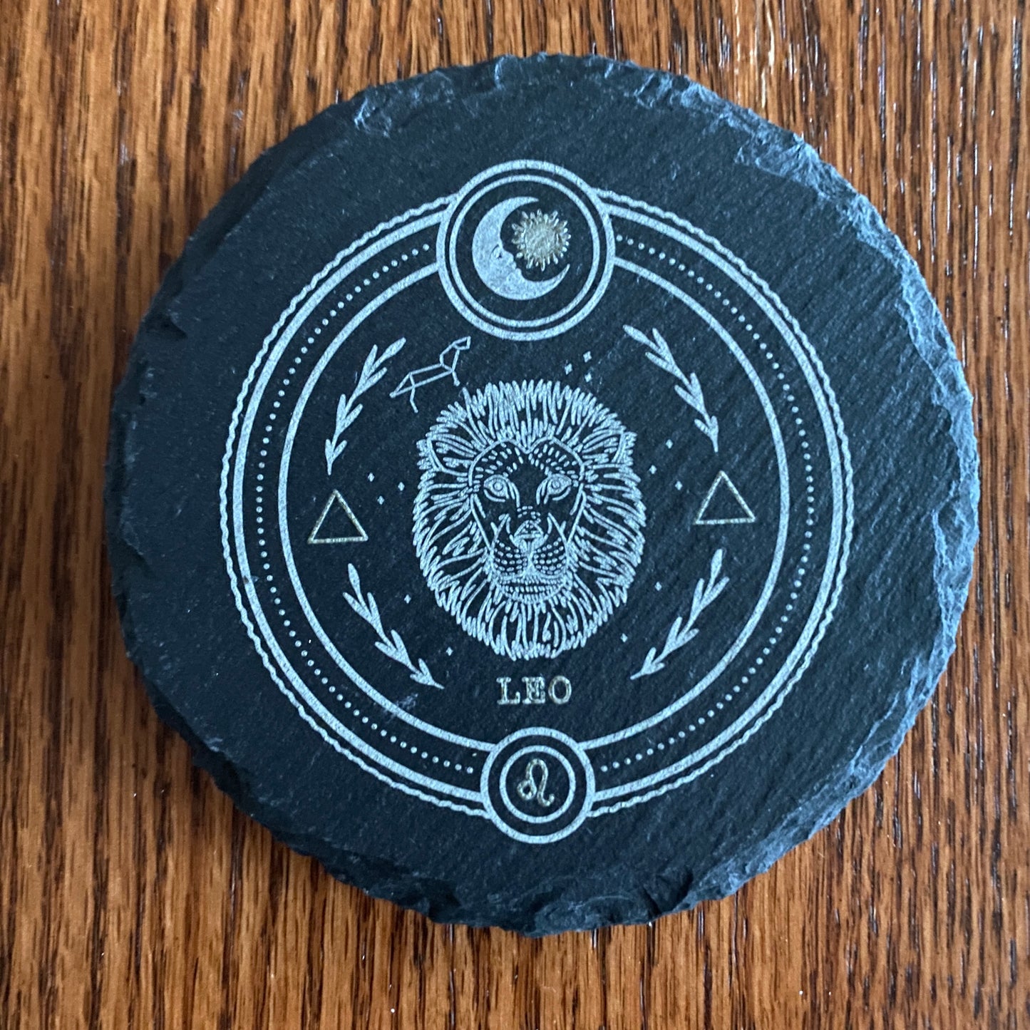 Zodiac Coaster - Laser-Engraved Slate