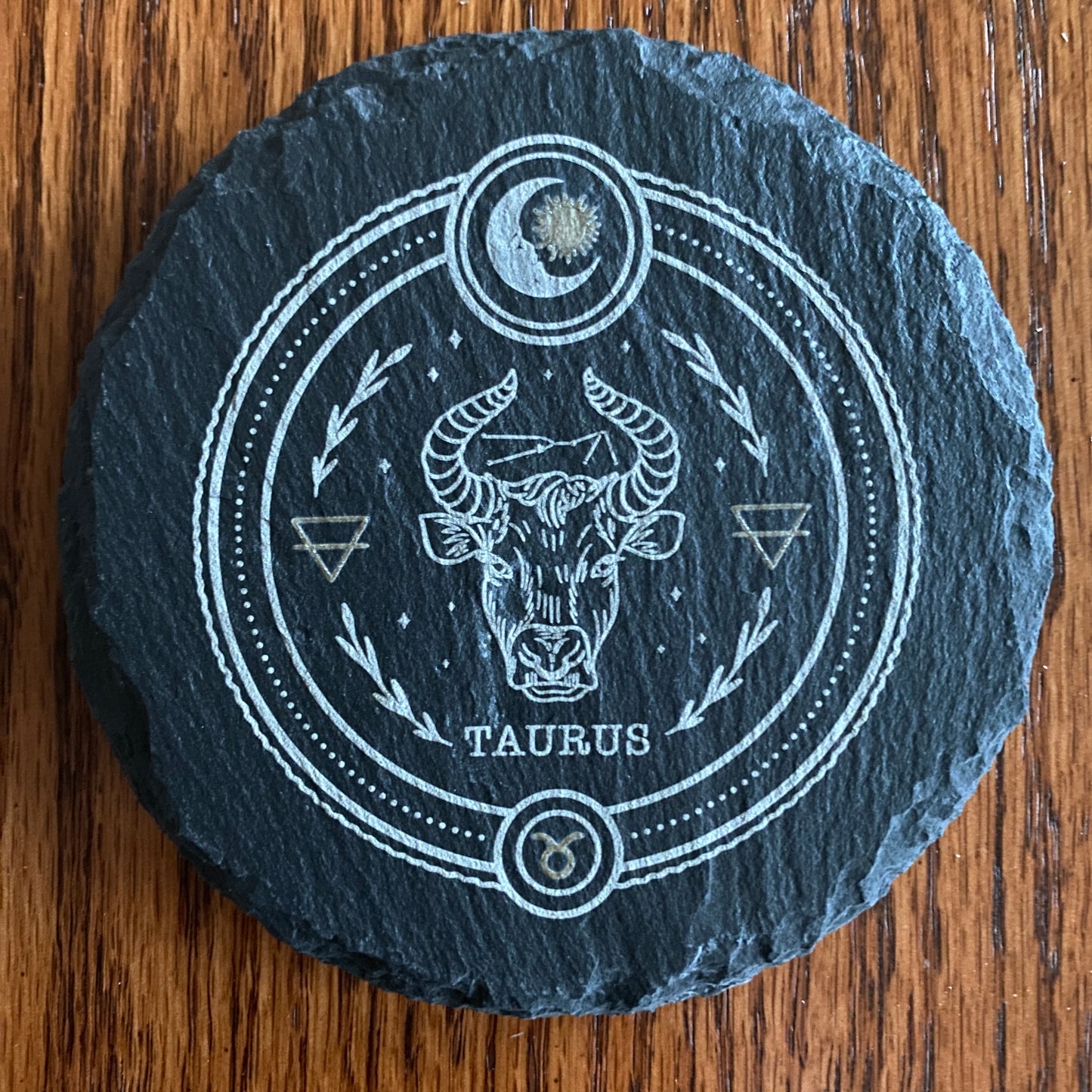 Zodiac Coaster - Laser-Engraved Slate